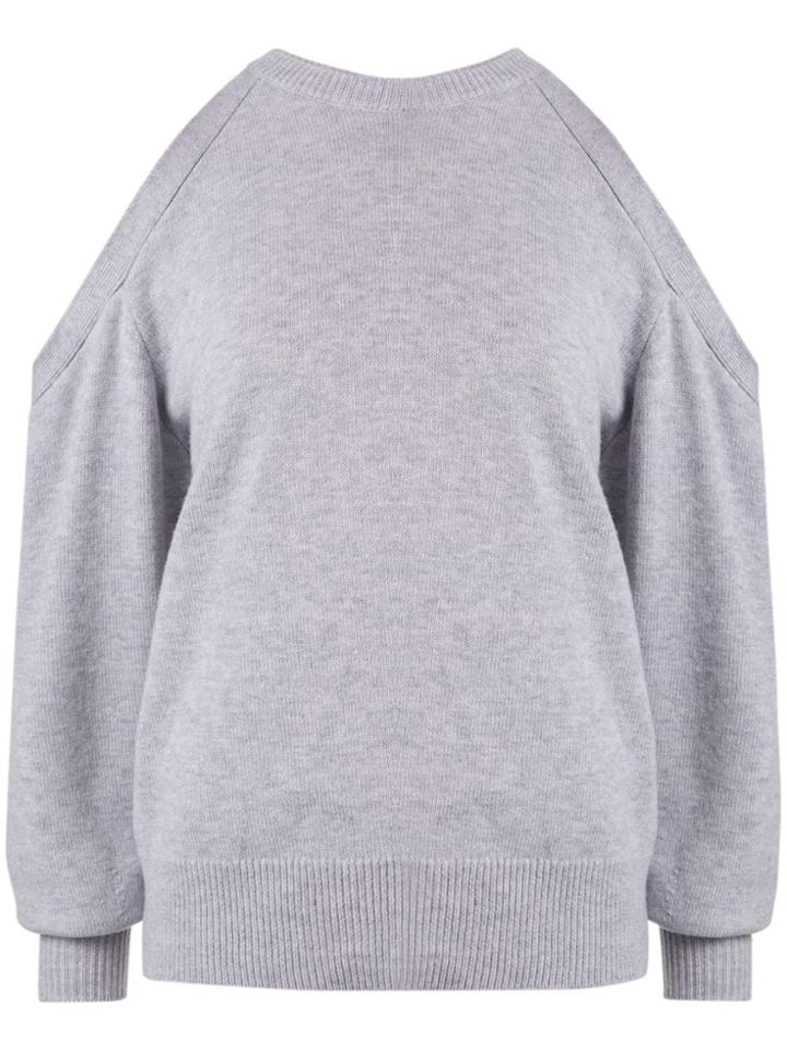 Le Ciel Bleu Cut Out Shoulders Jumper - Grey