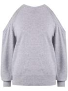 Le Ciel Bleu Cut Out Shoulders Jumper - Grey