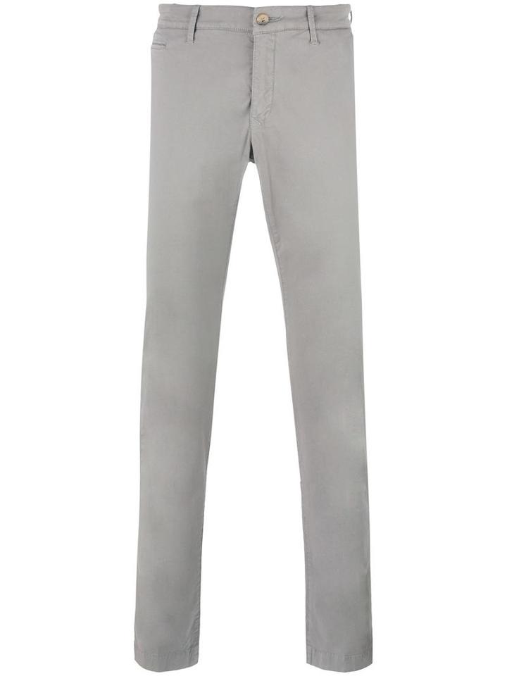 Jacob Cohen Slim-fit Trousers, Men's, Size: 36, Grey, Cotton/spandex/elastane