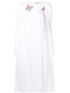 Natasha Zinko Floral Embroidered Shirt Dress - White