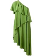 Lanvin Ruffle Tiered Dress - Green