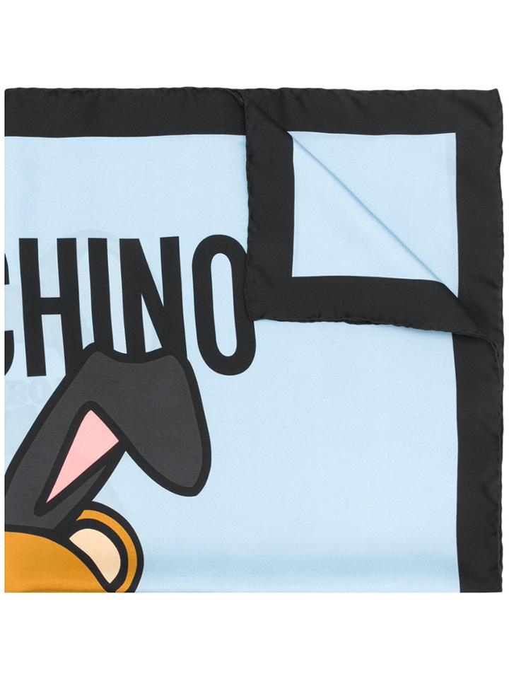 Moschino Playboy Bear Scarf - Blue