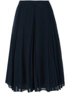 Michael Michael Kors Pleated Detailing Skirt, Women's, Size: 4, Blue, Polyester