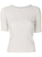 Simon Miller Cropped Sleeve T-shirt - Nude & Neutrals