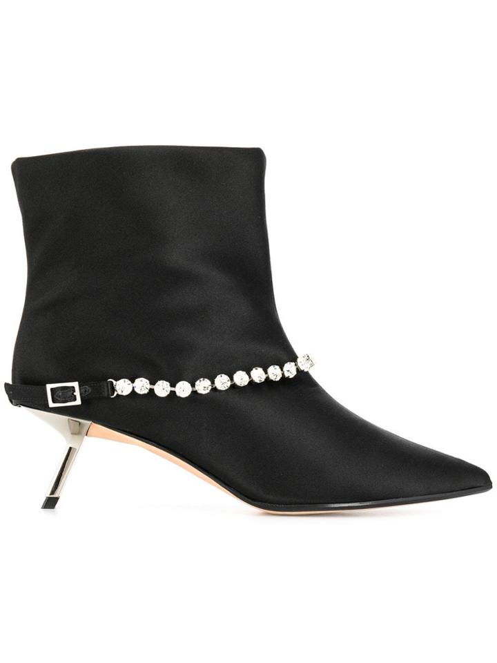 Alchimia Di Ballin Crystal Embellished Sock Boots - Black