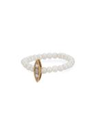 Anissa Kermiche Perle Rare Mini Pearl And Diamond Ring - White