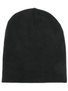 Ma'ry'ya Fine Knit Beanie Hat - Black