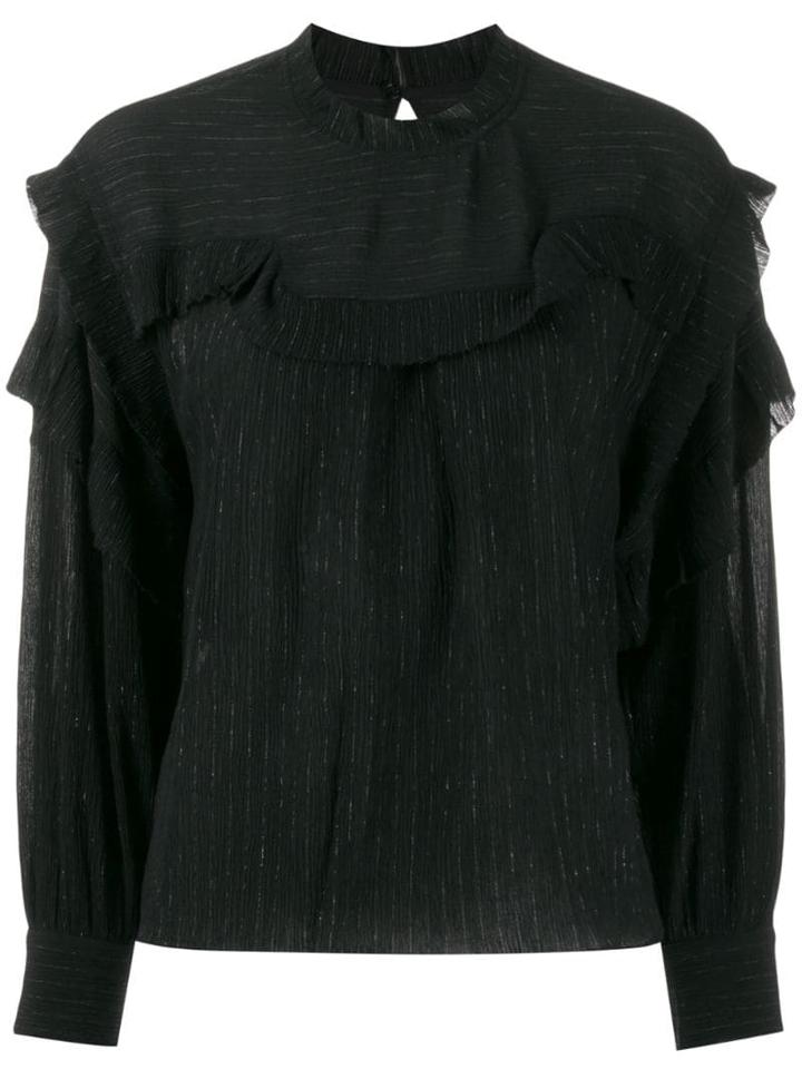 Isabel Marant Moyra Ruffled Blouse - Black