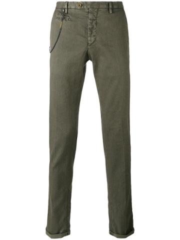 Biagio Sananiello - Skinny Trousers - Men - Cotton/linen/flax/spandex/elastane - 54, Green, Cotton/linen/flax/spandex/elastane