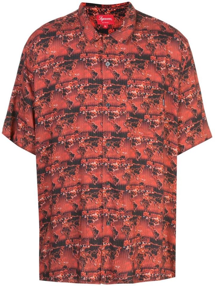 Supreme World Famous Rayon Shirt Ss18 - Red