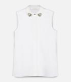 Christopher Kane Jewel Collar Sleeveless Shirt