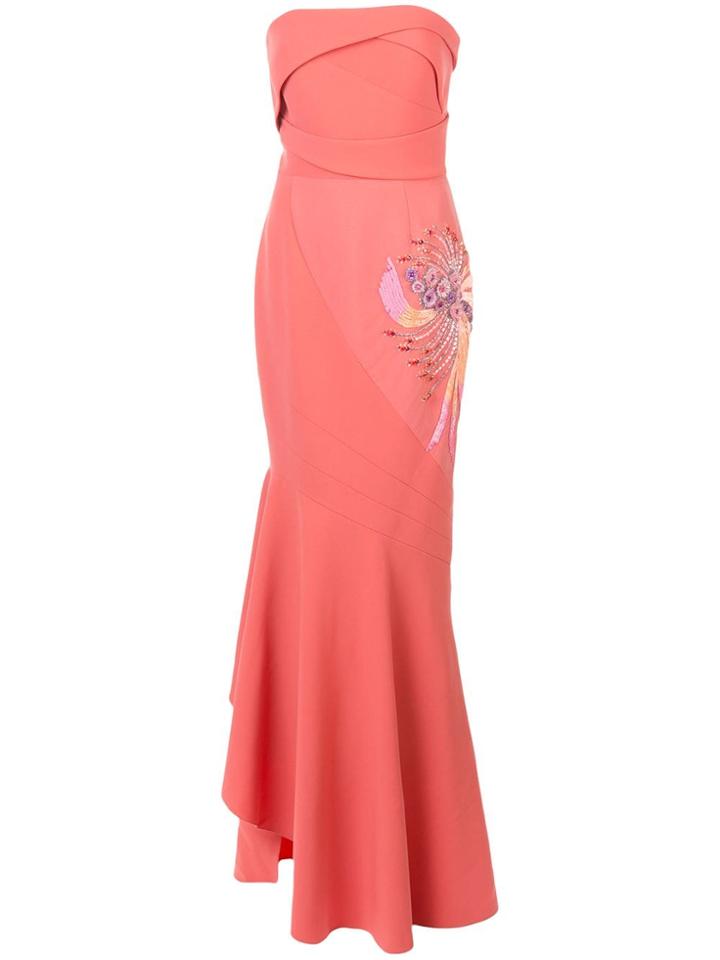 Rubin Singer Jersey Embroidered Evening Dress