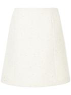 Ballsey Speckled Print Mini Skirt - White