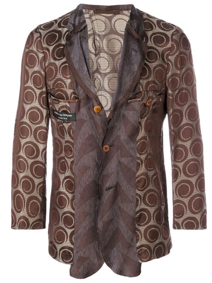 Comme Des Garçons Pre-owned Embroidered Blazer - Brown