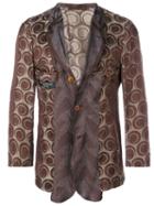 Comme Des Garçons Pre-owned Embroidered Blazer - Brown