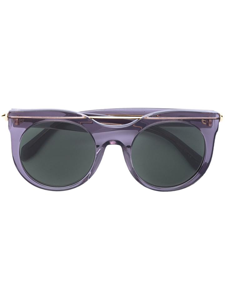 Alexander Mcqueen Eyewear Round-frame Sunglasses - Blue
