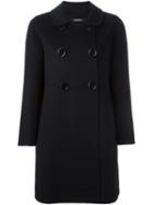 Max Mara Classic Double Breasted Coat, Women's, Size: 34, Black, Viscose/virgin Wool
