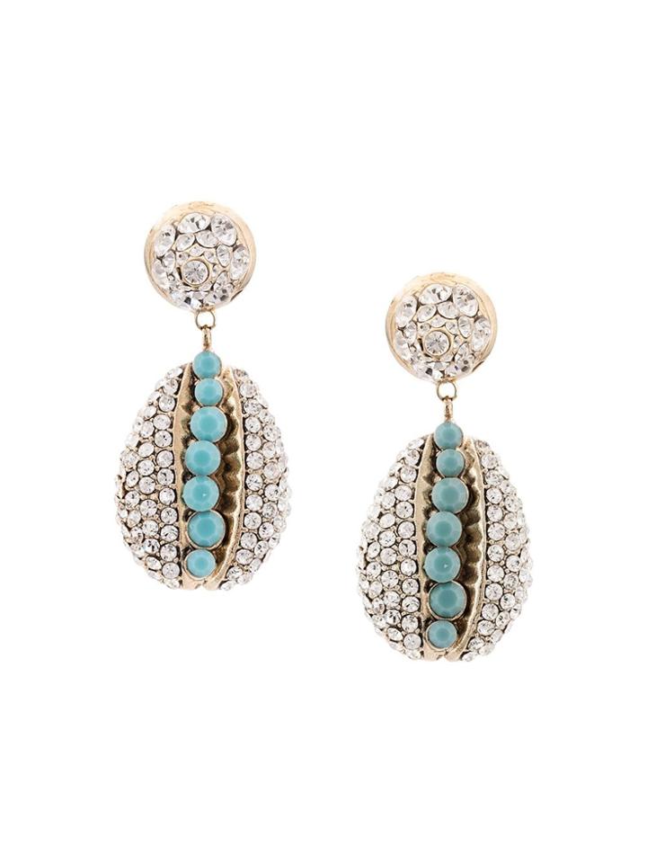Etro Cowrie Shell Earrings - Silver
