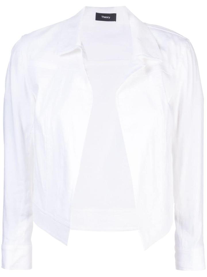 Theory Cropped Jacket - White