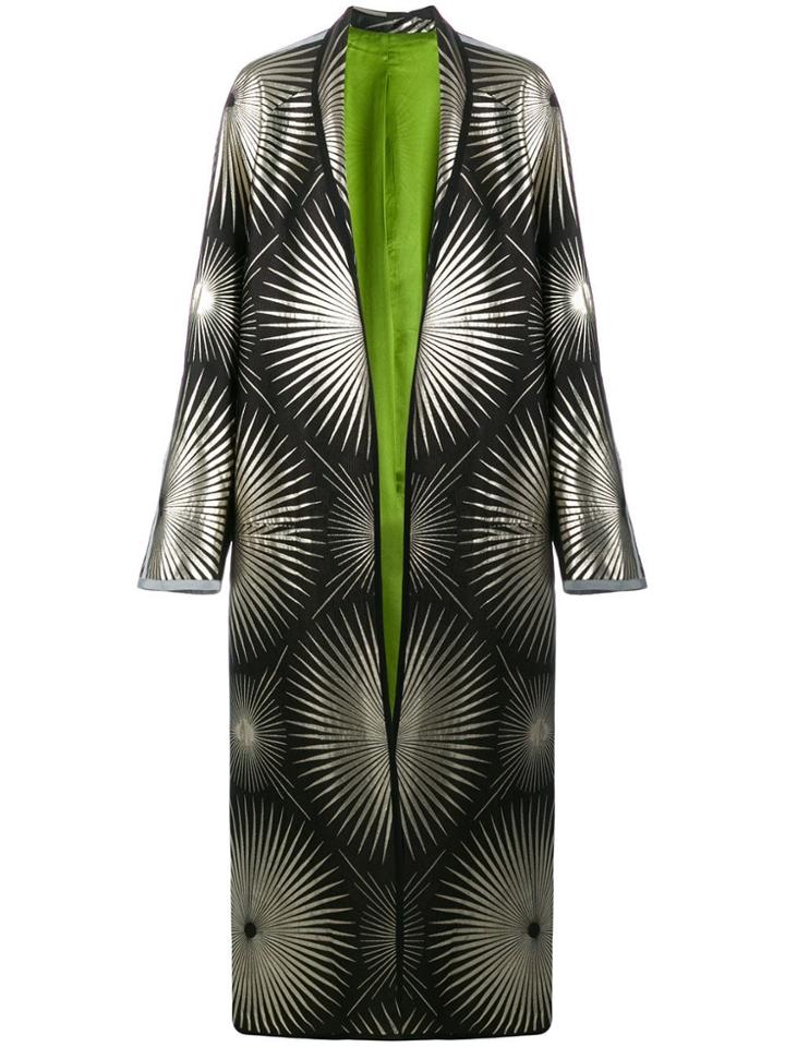 Haider Ackermann Metallic Print Duster Coat - Black