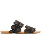 See By Chloé Scalloped Flat Sandals - Black