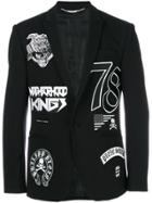 Philipp Plein Skull Patch Blazer - Black