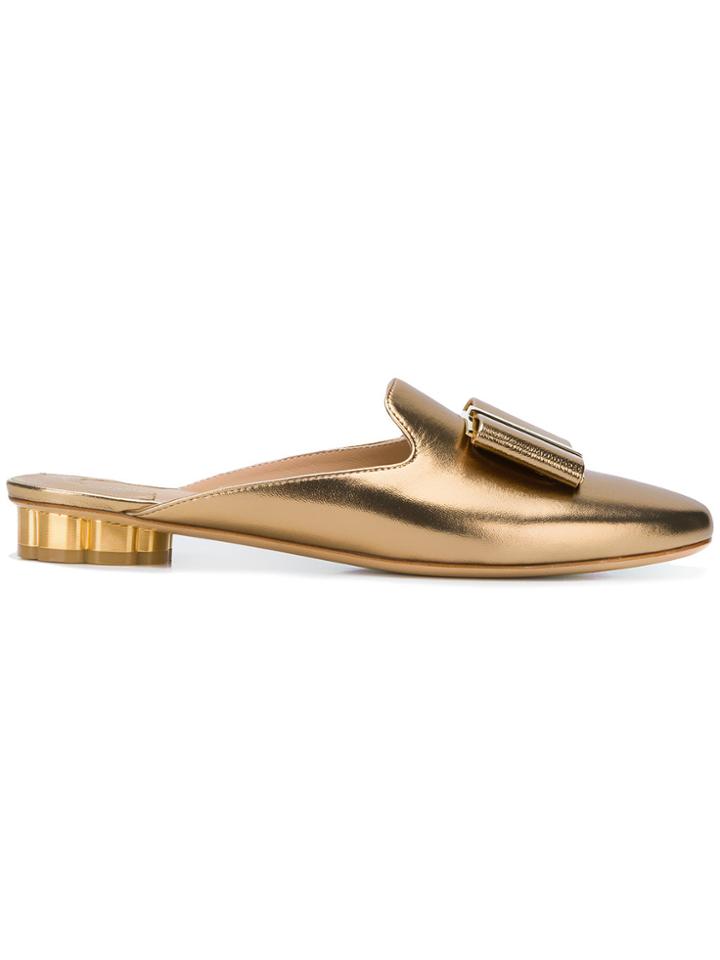 Salvatore Ferragamo Sciacca Mules - Metallic