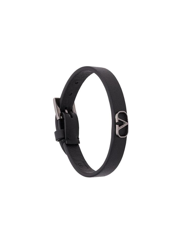 Valentino V Logo Bracelet - Black