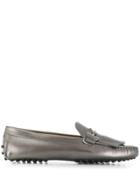 Tod's Gommino Fringed Loafers - Metallic