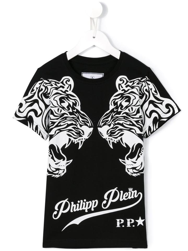 Philipp Plein Kids 'crow' T-shirt, Boy's, Size: 10 Yrs, Black