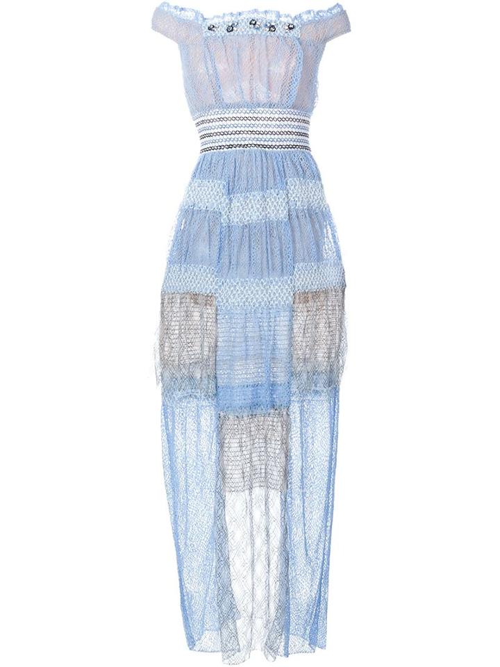 Peter Pilotto Off The Shoulder Evening Dress