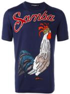 Dolce & Gabbana Samba Rooster Print T-shirt - Blue