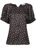 Astraet Dotted Print T-shirt, Women's, Black, Polyester