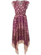 Ulla Johnson Printed Draped Dress - Purple