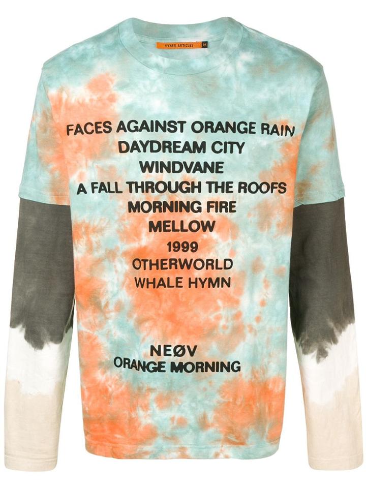 Vyner Articles Tie-dye Layered T-shirt - Orange