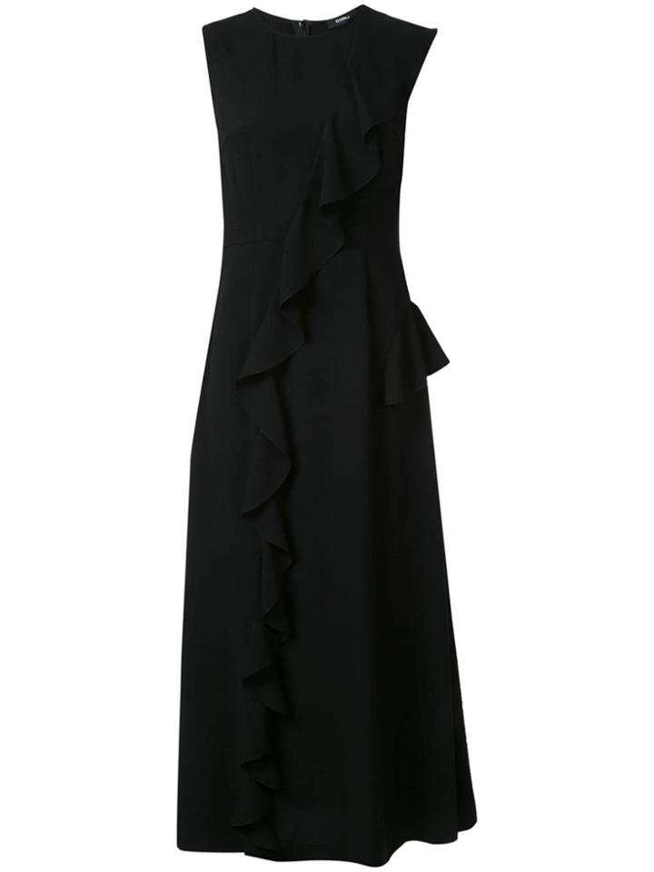 Goen.j Cecilia Ruffled Midi Dress - Black