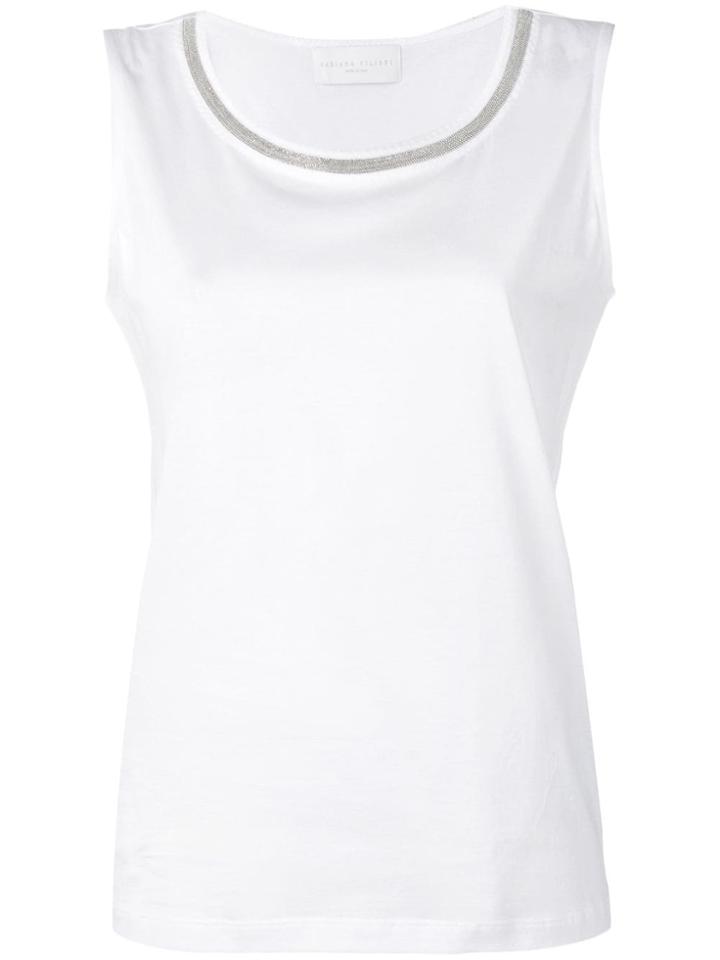 Fabiana Filippi Scoop Neck Vest Top - White