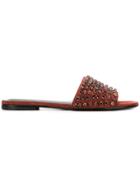 Fabiana Filippi Gem Embellished Sandals - Brown
