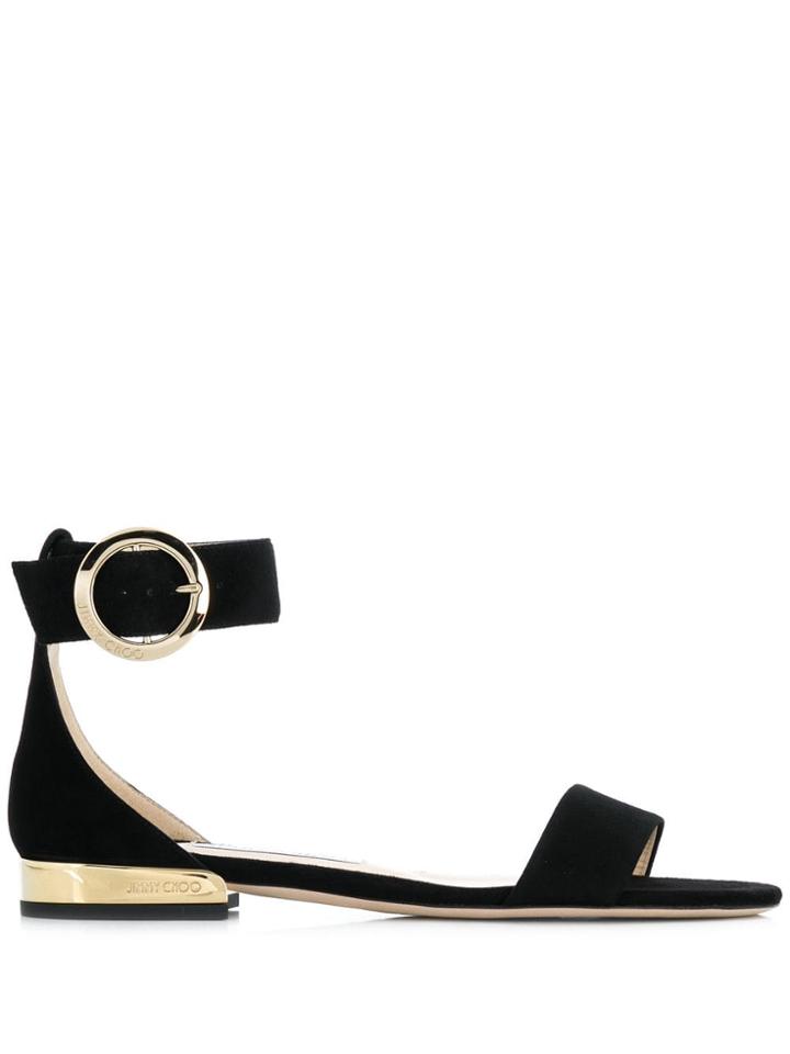 Jimmy Choo Jamie Flat Sandals - Black