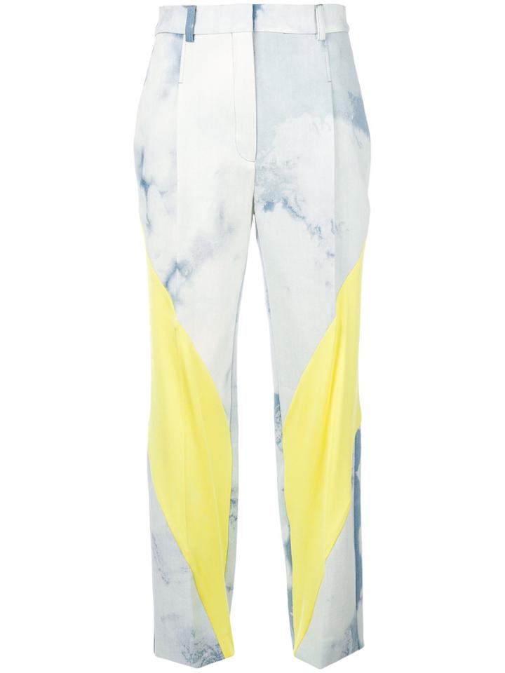 Esteban Cortazar Contrast Tailored Trousers - Blue