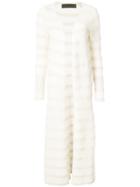 The Elder Statesman Long Mr. Simple Cardigan - Nude & Neutrals