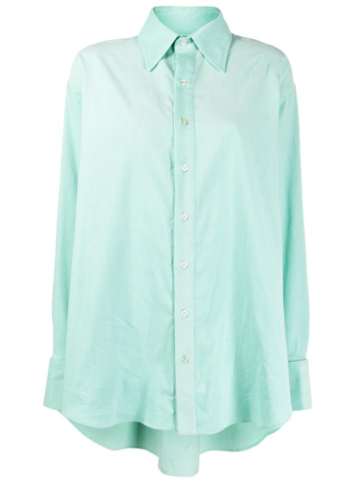 Matthew Adams Dolan Oversized Corduroy Shirt - Green