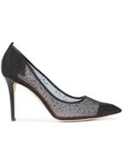 Sjp Collection Mesh Pointed Pumps - Black
