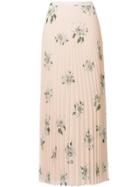 Dondup Floral Print Pleated Skirt - Nude & Neutrals
