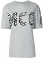 Mcq Alexander Mcqueen Check Logo Print T-shirt - Grey