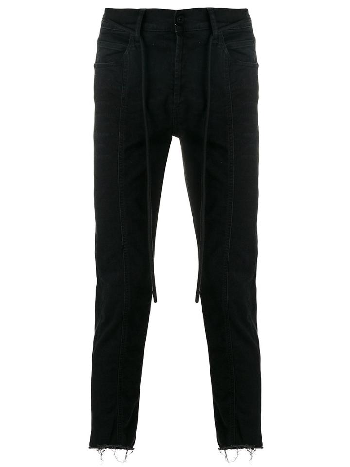 Off-white - Square Detail Cropped Jeans - Men - Cotton/polyester/polyurethane - 33, Black, Cotton/polyester/polyurethane