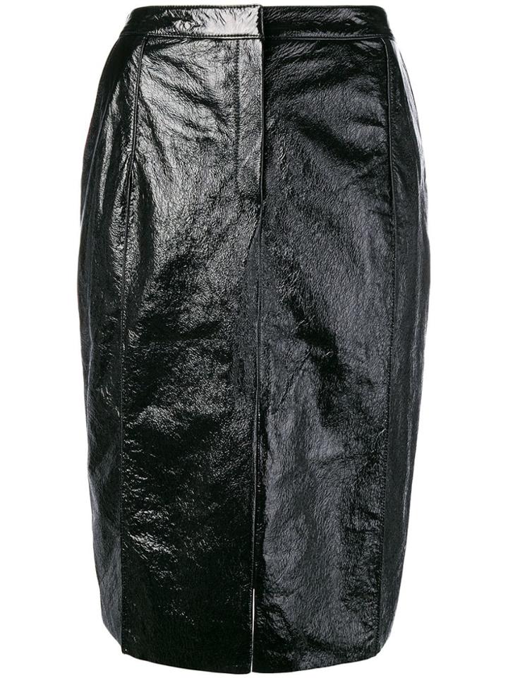 Drome Lambskin Straight Skirt - Black