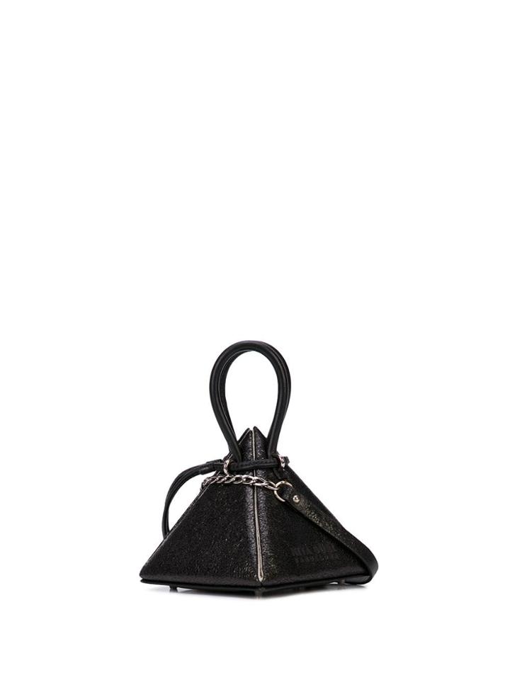 Nita Suri Mini Pyramid Tote - Black