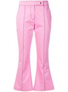 Msgm Cropped Flare Trousers - Pink