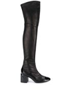 Casadei Contrast Over-the-knee Boots - Black